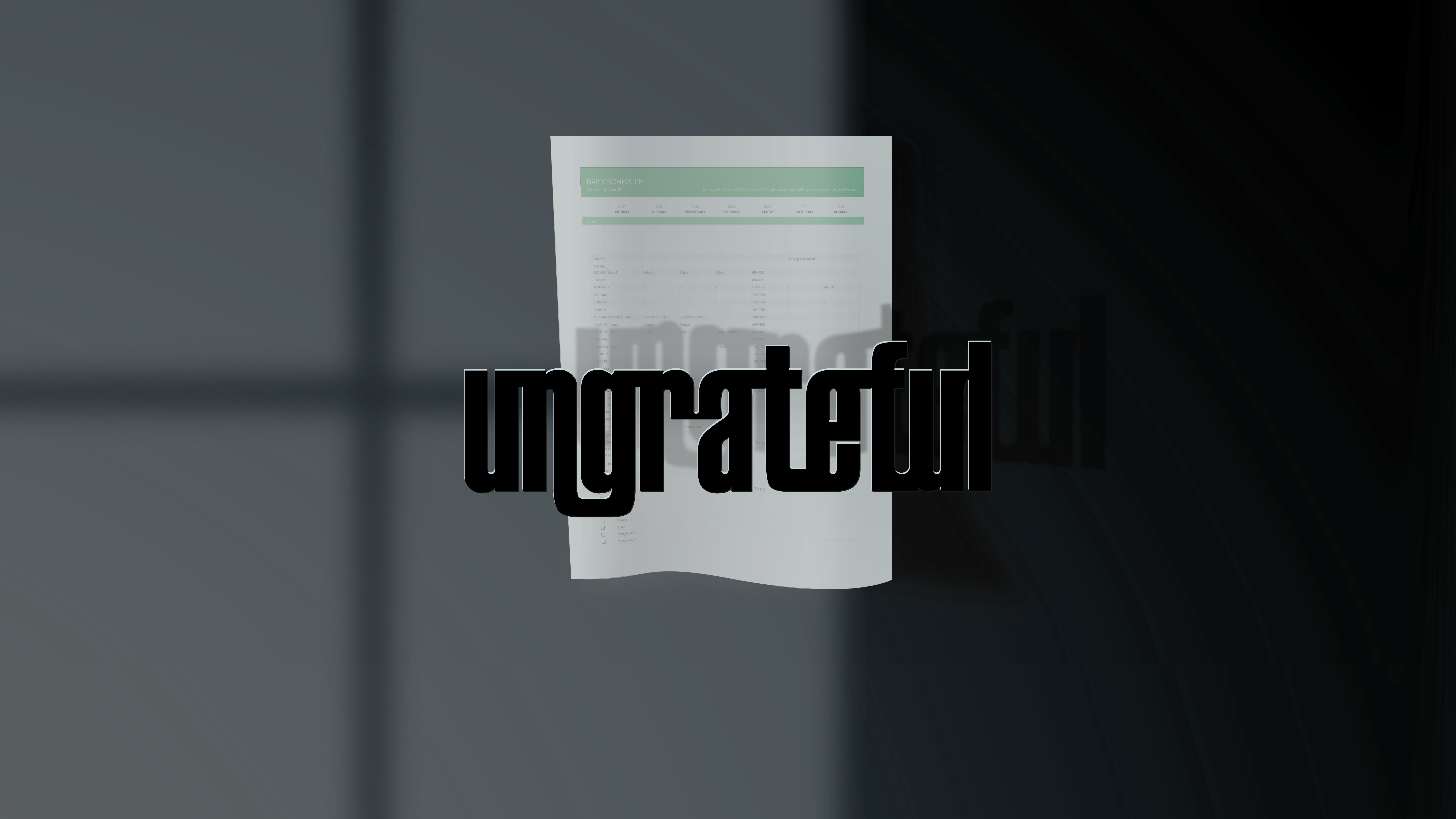 Ungrateful poster — two people looking away